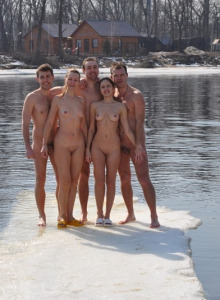Naked guys in winter