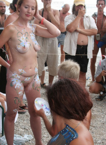 Nude festival on the beach